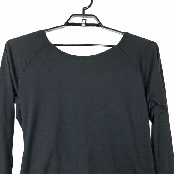 Fabletics Switch Back Tee Sz Large Black Open Back - Picture 6 of 9